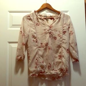 Maurice’s pink floral blouse button up
